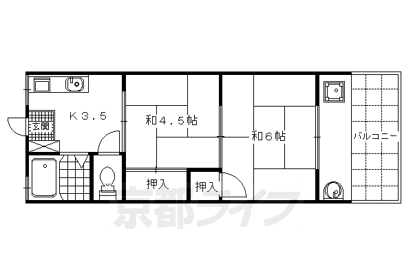 富家マンション 2階 2DK 賃貸物件詳細