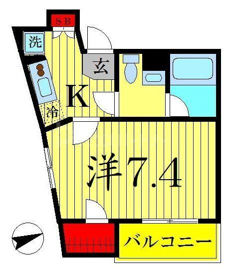 アイル東京リバーサイド 7階 1K 賃貸物件詳細