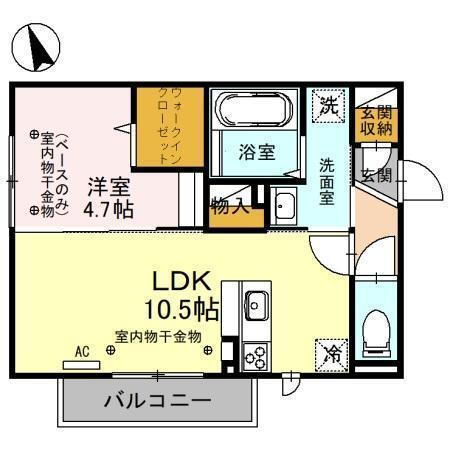 石川県白山市倉光１ 1LDK アパート 賃貸物件詳細