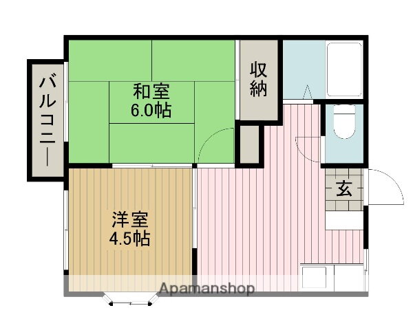 ヒルズつきみ野 2階 2DK 賃貸物件詳細