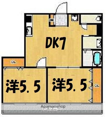 エルスタンザ渡辺通 2階 2DK 賃貸物件詳細
