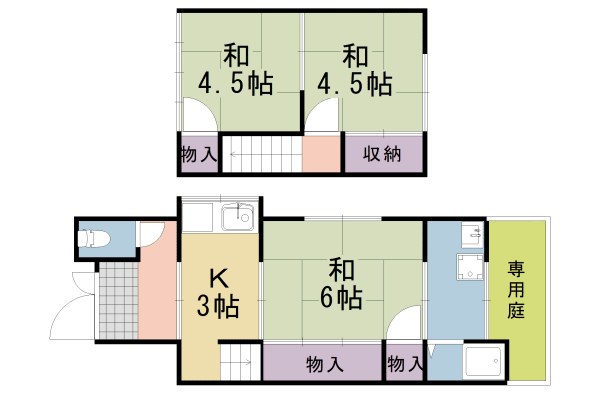 京都府京都市西京区桂上豆田町 桂駅 3K 一戸建て 賃貸物件詳細