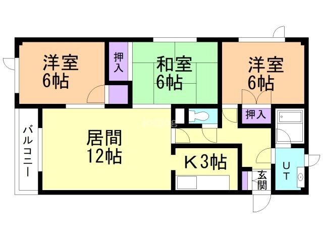 北海道北見市美芳町５ 3LDK アパート 賃貸物件詳細