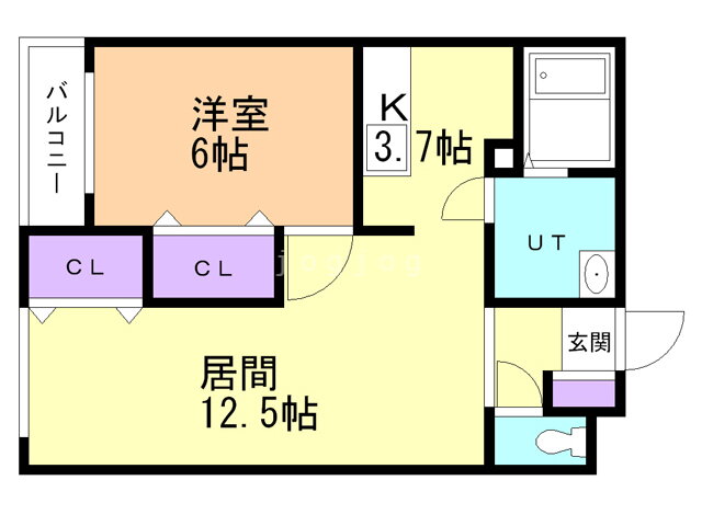 ロイヤルシティ月寒 2階 1LDK 賃貸物件詳細