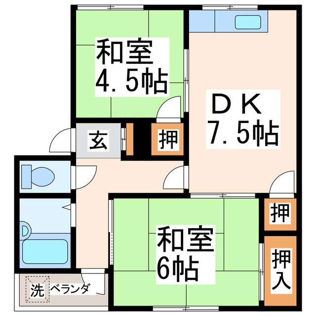 熊本県合志市御代志 御代志駅 2DK アパート 賃貸物件詳細