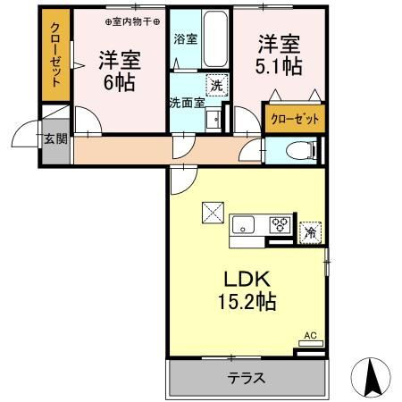 宮城県仙台市若林区荒井７ 荒井駅 2LDK アパート 賃貸物件詳細