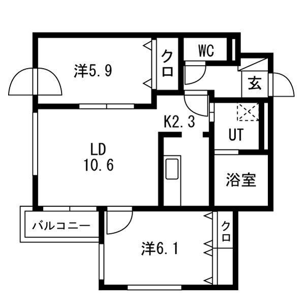 ラマンリーゾ 1階 2LDK 賃貸物件詳細