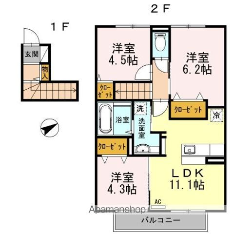 Ｄーｒｏｏｍ三苫 2階 3LDK 賃貸物件詳細