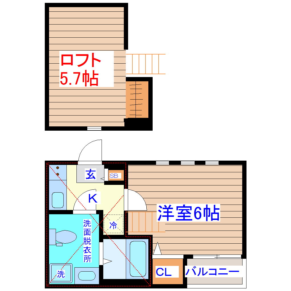 宮城県仙台市若林区保春院前丁 薬師堂駅 1K アパート 賃貸物件詳細