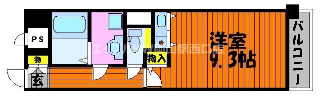 朝日プラザ岡山サウスフロント 8階 ワンルーム 賃貸物件詳細