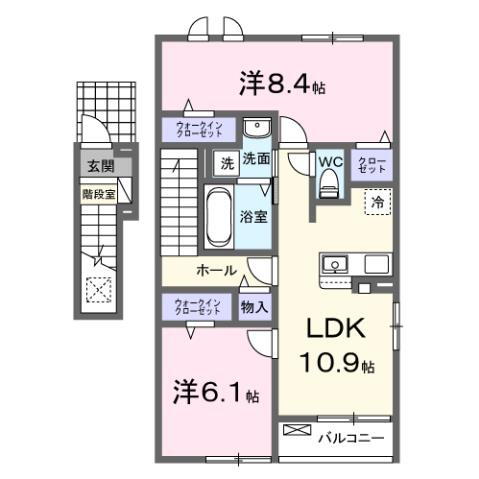 リーフレット・ヴィラ 2階 2LDK 賃貸物件詳細