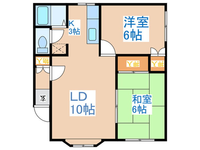 北海道札幌市手稲区西宮の沢五条１ 2LDK アパート 賃貸物件詳細