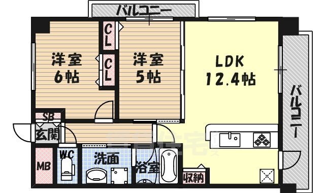 兵庫県伊丹市荒牧南１ 伊丹駅 2LDK マンション 賃貸物件詳細