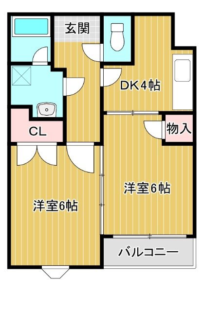 ラ・ヴィラ大沢野 3階 2K 賃貸物件詳細