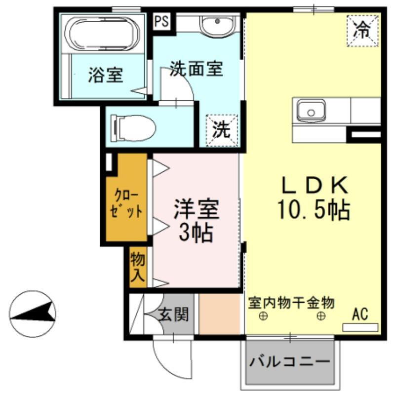 リシェス・オカザキＶＩ 1階 1LDK 賃貸物件詳細