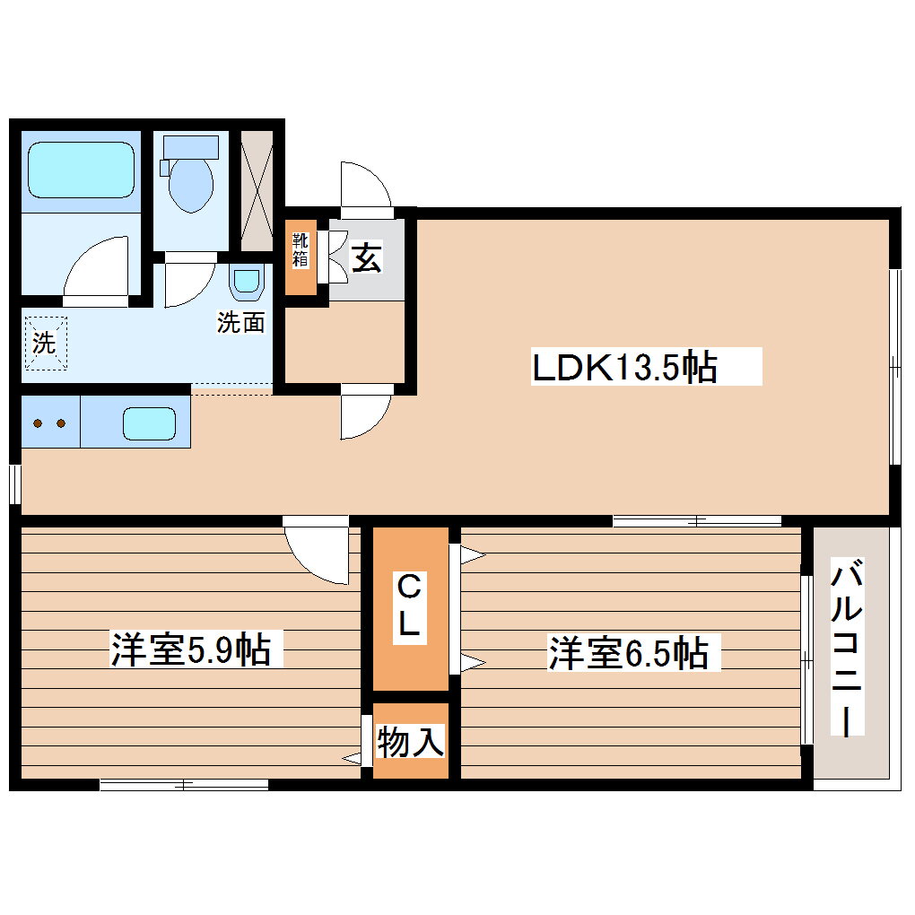 宮城県大崎市古川江合寿町１ 古川駅 2LDK マンション 賃貸物件詳細