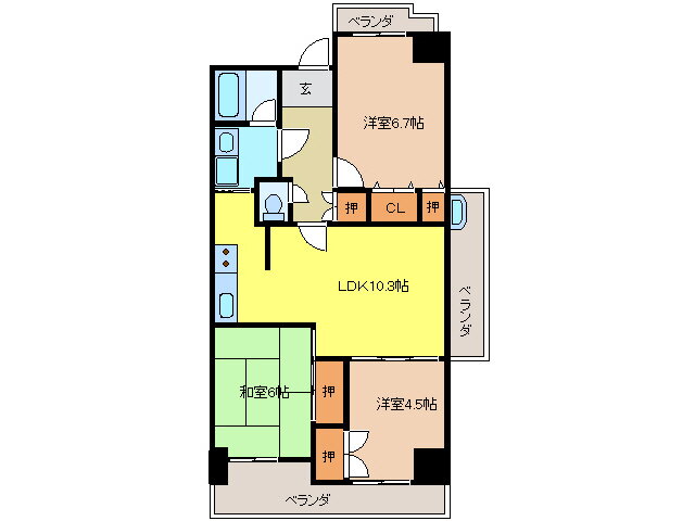 愛知県江南市大間町新町 江南駅 3LDK マンション 賃貸物件詳細