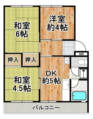 松本第１マンション 3階 3DK 賃貸物件詳細