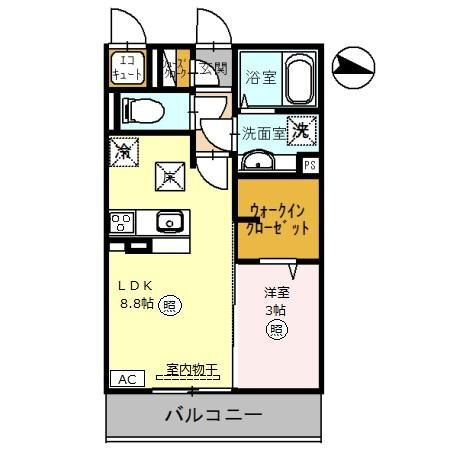 福井県福井市和田中２ 1LDK アパート 賃貸物件詳細