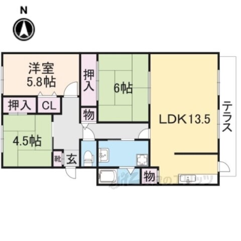 奈良県奈良市学園朝日元町１ 菖蒲池駅 3LDK マンション 賃貸物件詳細