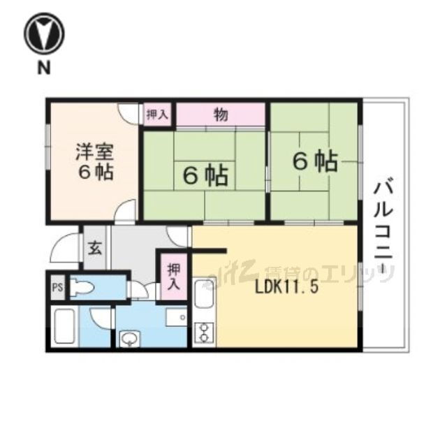 グローリウス樫切山 4階 3LDK 賃貸物件詳細