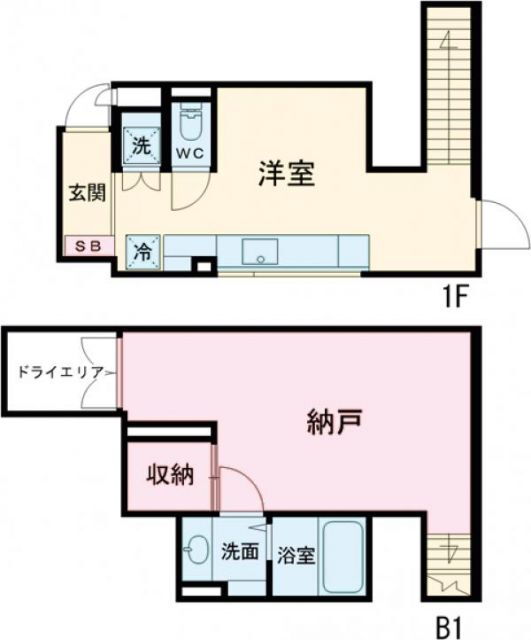 ミオテゾーロ哲学堂カーザ 地下1階 1LDK 賃貸物件詳細