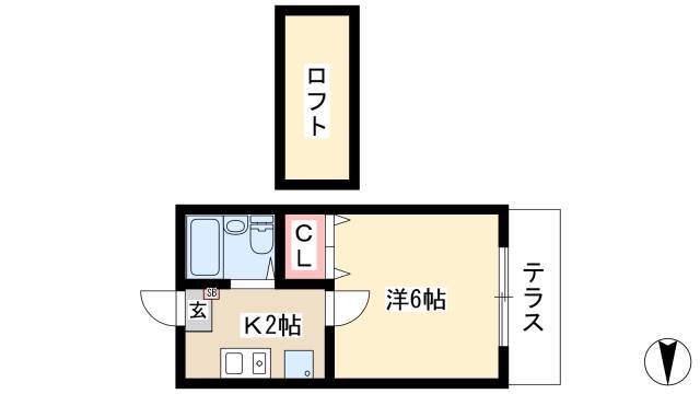 愛知県名古屋市中村区沖田町 岩塚駅 1K アパート 賃貸物件詳細