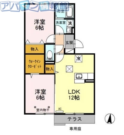 新潟県新潟市中央区京王２ 越後石山駅 2LDK アパート 賃貸物件詳細