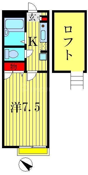 東京都葛飾区細田１ 京成小岩駅 1K アパート 賃貸物件詳細