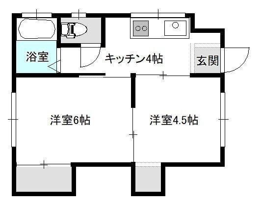 新潟県新潟市東区東明１ 越後石山駅 2K アパート 賃貸物件詳細