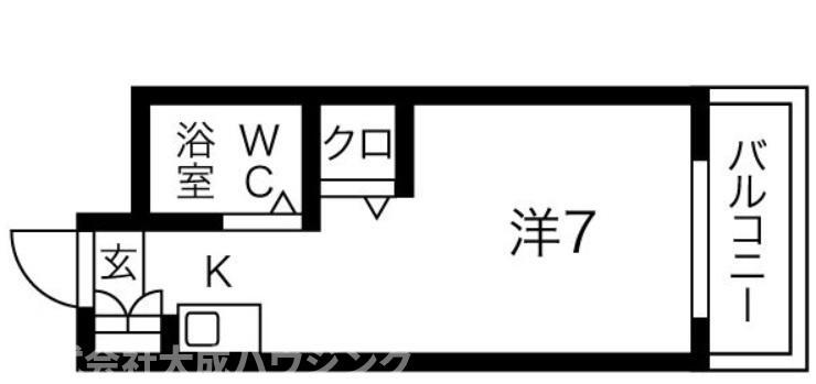 フラット鳴尾 3階 ワンルーム 賃貸物件詳細