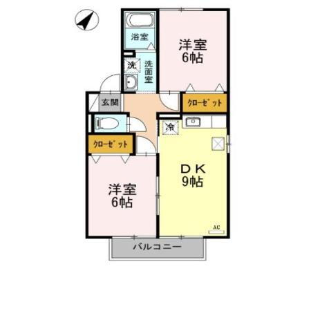 愛知県岡崎市中島町字中道 岡崎駅 2DK アパート 賃貸物件詳細