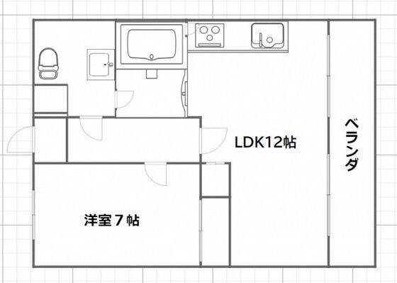 日商岩井牛田マンション 7階 1LDK 賃貸物件詳細