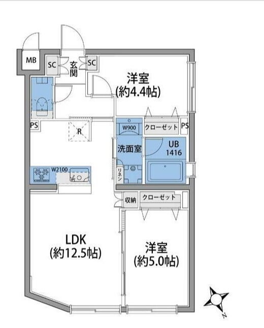 東京都世田谷区桜新町２ 桜新町駅 2LDK マンション 賃貸物件詳細