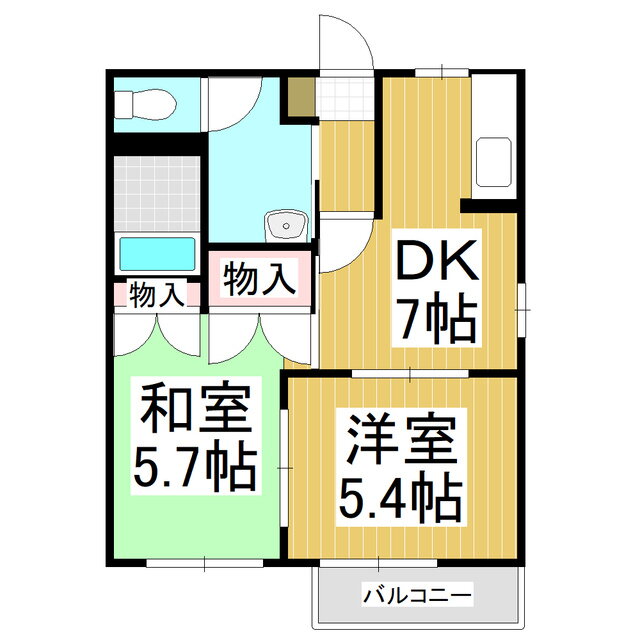 長野県東御市常田 田中駅 2DK アパート 賃貸物件詳細