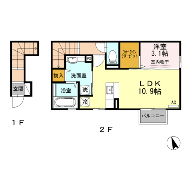 新潟県新発田市西園町３ 1LDK アパート 賃貸物件詳細