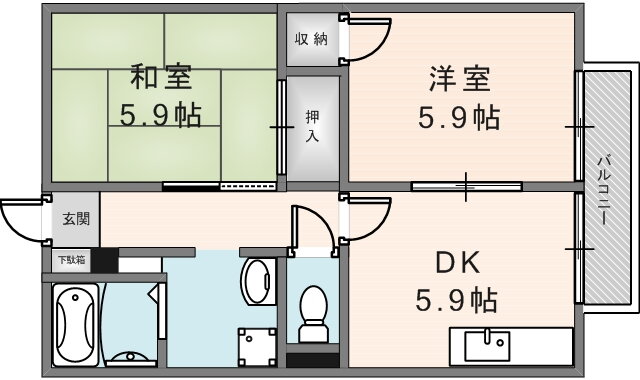大阪府東大阪市吉田本町１ 吉田駅 2K アパート 賃貸物件詳細
