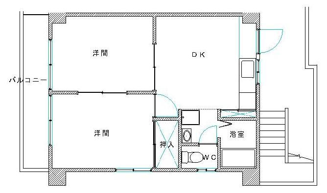広島県呉市和庄登町 2DK マンション 賃貸物件詳細