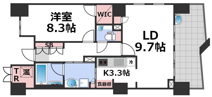 ロイヤルパークス桃坂 3階 1LDK 賃貸物件詳細