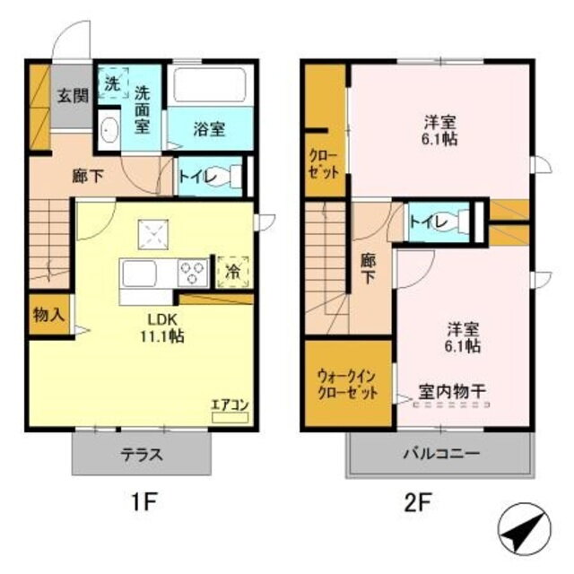 クレアージュ　Ｇ 1階 2LDK 賃貸物件詳細