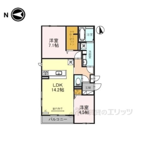 大阪府枚方市須山町 枚方市駅 2LDK アパート 賃貸物件詳細