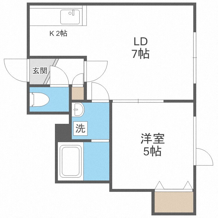 北海道札幌市東区北三十七条東２７ 新道東駅 1LDK アパート 賃貸物件詳細