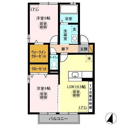 千葉県木更津市ほたる野４ 木更津駅 2LDK アパート 賃貸物件詳細