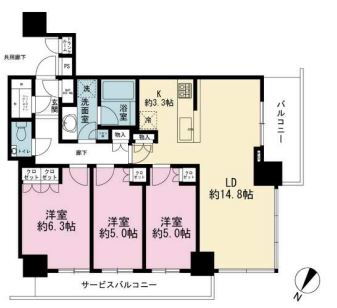 ブリリアザ・タワー東京八重洲アベニュー 11階 3LDK 賃貸物件詳細