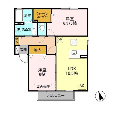 栃木県小山市犬塚１ 小山駅 2LDK アパート 賃貸物件詳細