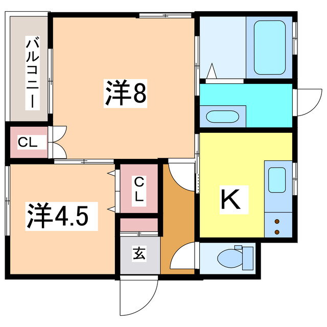 新潟県新潟市中央区関屋本村町１ 2K アパート 賃貸物件詳細