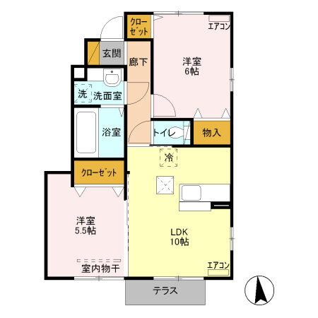 群馬県伊勢崎市宮古町 伊勢崎駅 2LDK アパート 賃貸物件詳細
