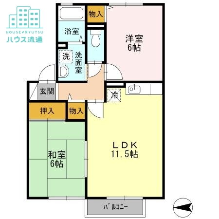 ロイヤルガーデン永田Ａ棟 1階 2LDK 賃貸物件詳細
