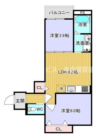 大阪府大阪市東住吉区矢田１ 矢田駅 2DK アパート 賃貸物件詳細