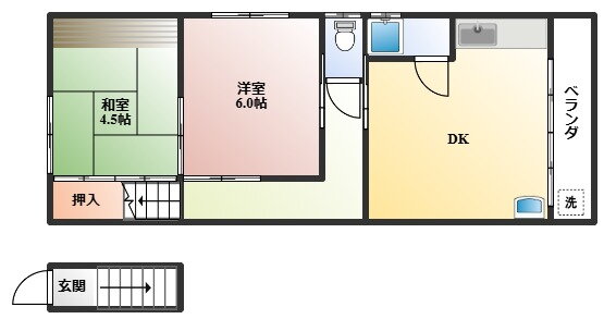 大阪府豊中市岡町北３ 岡町駅 2LDK アパート 賃貸物件詳細